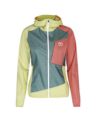 ORTOVOX | Damen Jacke Windbreaker Hoodie | olive