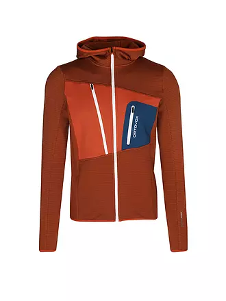 ORTOVOX | Herren Fleecejacke Fleece Grid Hoodie | senf
