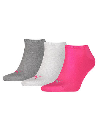 PUMA | Damen 3er Pkg. Sneaker-Socken Invisible | pink