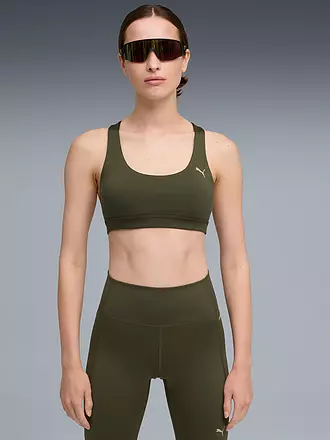 PUMA | Damen Sport-BH CLOUDSPUN Medium Support | olive
