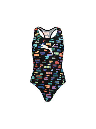 PUMA | Mädchen Badeanzug Logo Print Racerback | schwarz