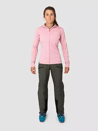 SALEWA | Damen Touren Fleecejacke Puez Polarlite Hoodie | rosa