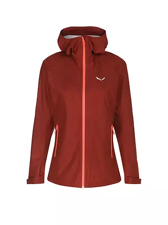 SALEWA | Damen Wanderjacke Puez Aqua Powertex Hoodie | dunkelrot