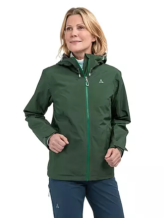 SCHÖFFEL | Damen Wanderjacke Yew 2L ZipIn Hoodie | dunkelgrün