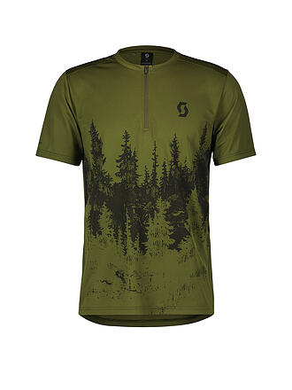 SCOTT | Herren Radshirt Trail Flow Zip SS | dunkelgrün