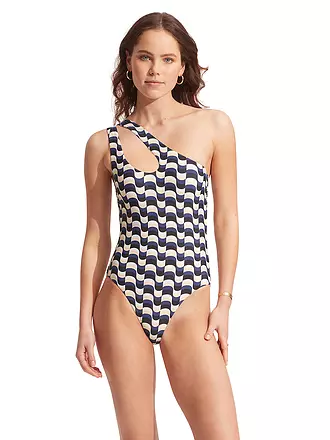 SEAFOLLY | Damen Badeanzug Modern Take One Shoulder Keyhole | schwarz