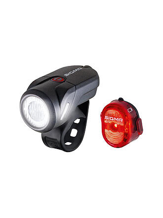 SIGMA | Fahrrad-Beleuchtungsset Aura 35 USB / Nugget II | schwarz
