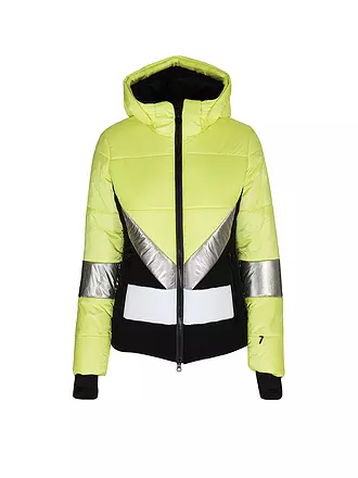 SPORTALM | Damen Skijacke Colourblock mit icegoldenen Akzenten | gelb
