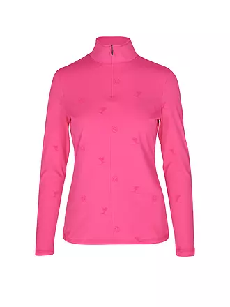 SPORTALM | Damen Unterzieh Zipshirt mit Flock-Print | pink
