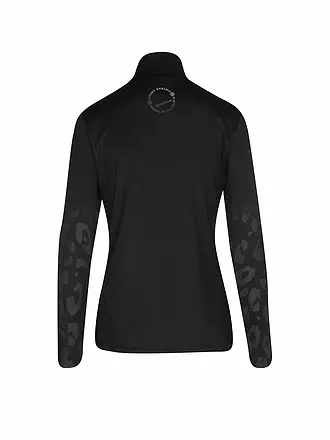 SPORTALM | Damen Unterzieh Zipshirt mit Motiv in metallic icegold | weiss