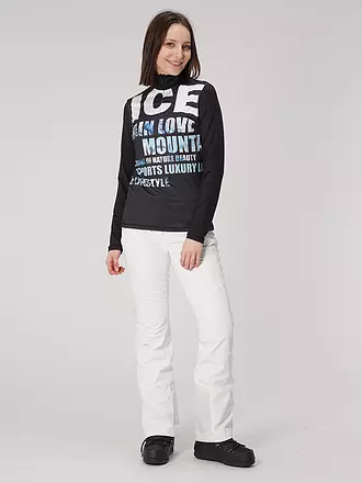 SPORTALM | Damen Unterzieh Zipshirt mit Wordingdruck | schwarz
