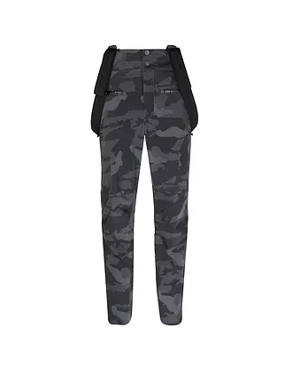 SPORTALM | Herren Skihose 4 Way Sretch mit Cargotaschen und Camouflage All-Over Druck | grau