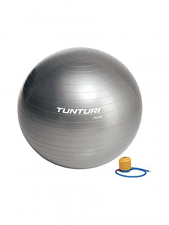 TUNTURI | Gymnastikball 75 cm mit Pumpe | silber