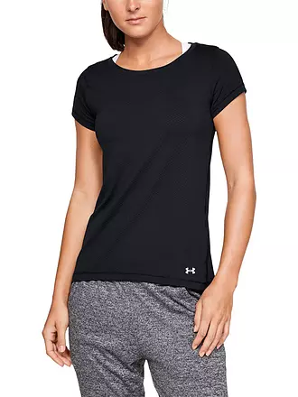 UNDER ARMOUR | Damen Fitnessshirt HeatGear® Armour | schwarz