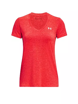 UNDER ARMOUR | Damen Fitnessshirt UA Tech™ Oberteil mit Twist-Effekt und V-Ausschnitt | rot