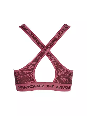 UNDER ARMOUR | Damen Sport-BH Armour® Mid Crossback Print Medium Support | beere