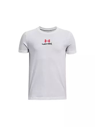 UNDER ARMOUR | Junge T-Shirt UA Scribble Branded | weiss