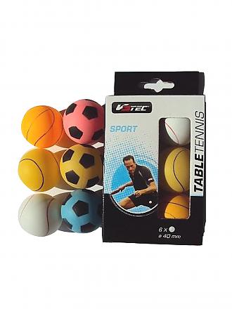 V3TEC | Tischtennisball Sportball Designs 6 Stk. | bunt