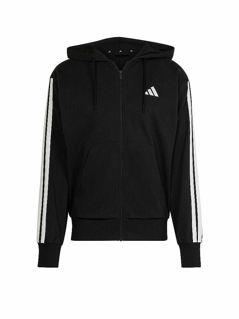 Adidas Kapuzenjacke French Terry 3-Streifen Schwarz