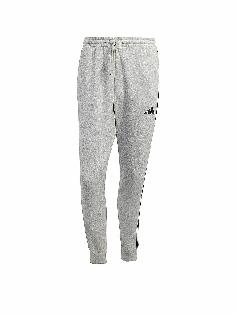 Adidas Jogginghose French-Terry-Material 3-Streifen Grau