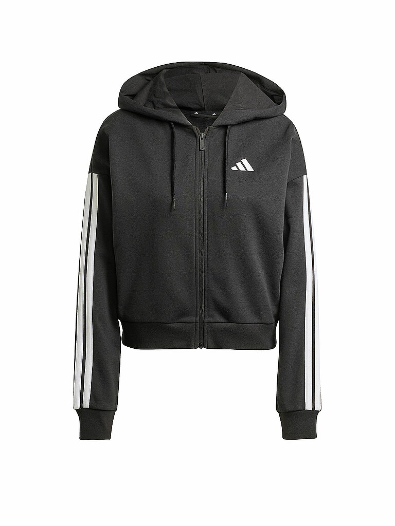 Adidas Kapuzenjacke French Terry 3-Streifen Schwarz