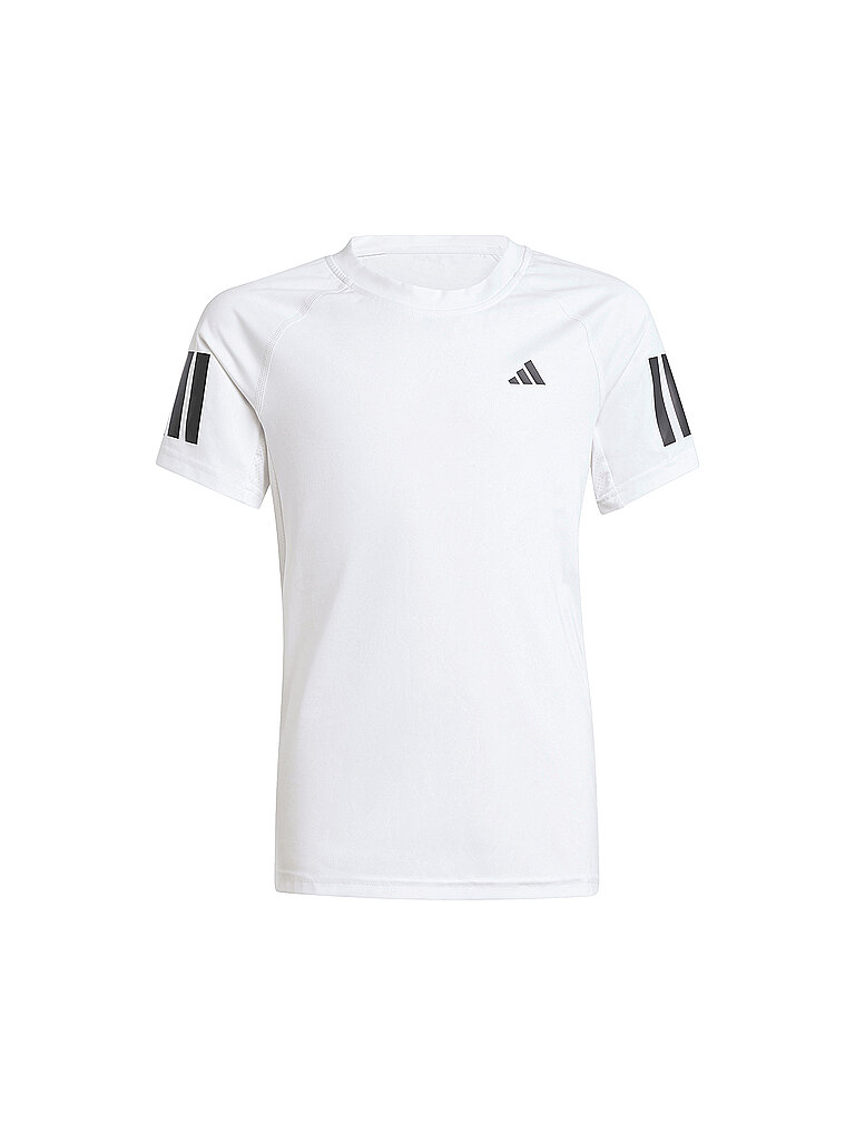 Adidas T-Shirt Kurzgeschnitten Polyester-Elastan Weiss