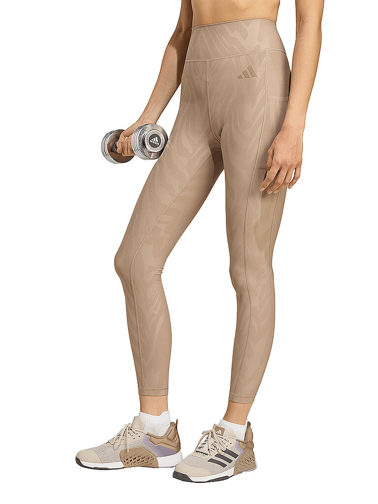 Adidas Fitnesstight Vier-Wege-Stretch AEROREADY Camel