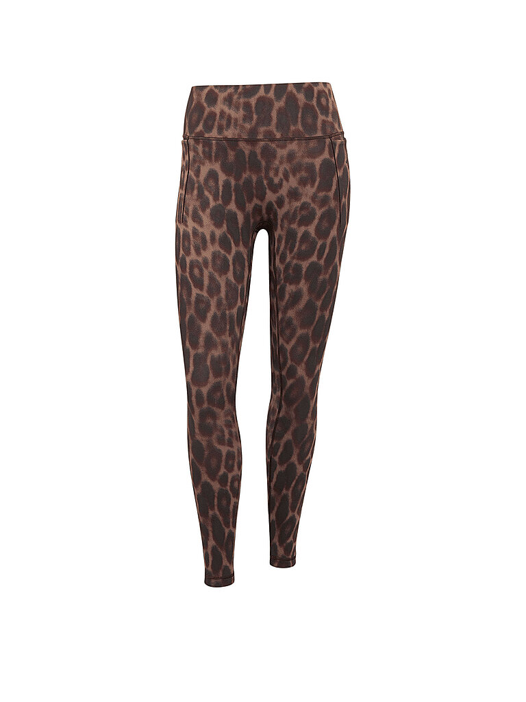 Adidas Fitnesshose Opt AOP 7/8 Leopard Braun