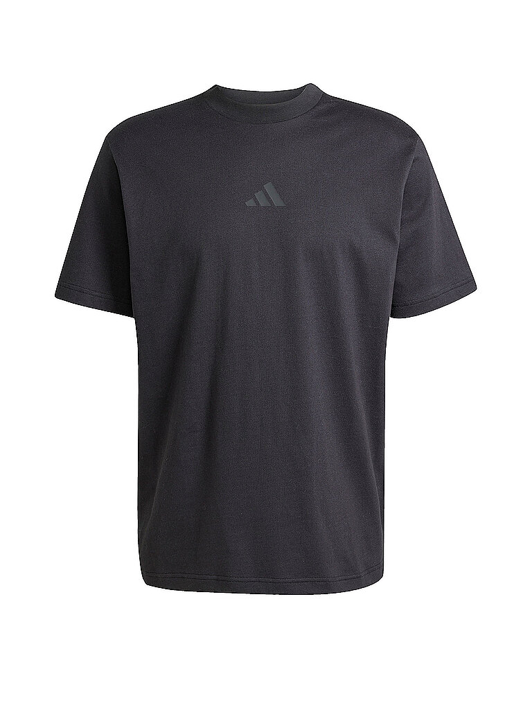 Adidas T-Shirt Single Jersey 3-Bar Logo Rundhals Schwarz