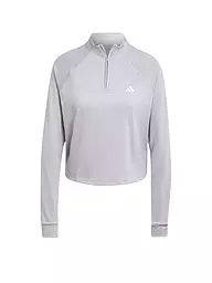 ADIDAS | Damen Fitness Zipshirt Train Essentials Minimal Branding 1/4-Zip  | Grau