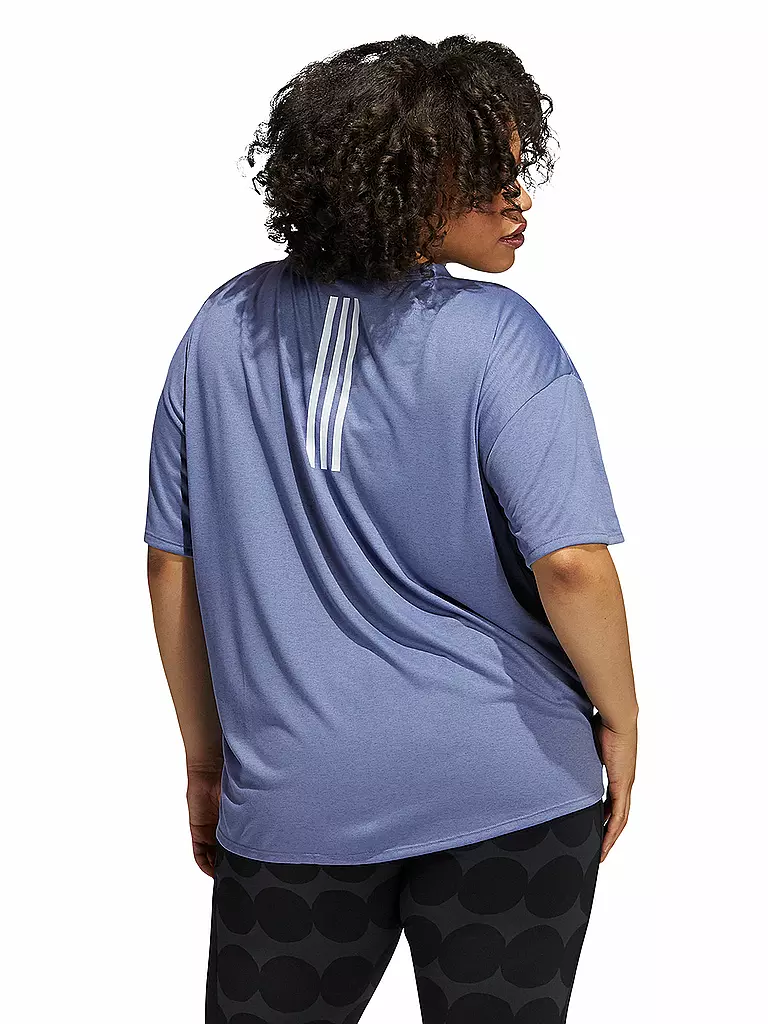 ADIDAS | Damen Fitnessshirt 3-Streifen AEROREADY | blau