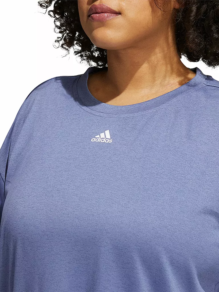 ADIDAS | Damen Fitnessshirt 3-Streifen AEROREADY | blau