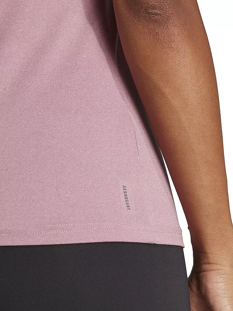 ADIDAS | Damen Fitnessshirt AEROREADY Train Essentials Minimal Branding V-Neck | beere