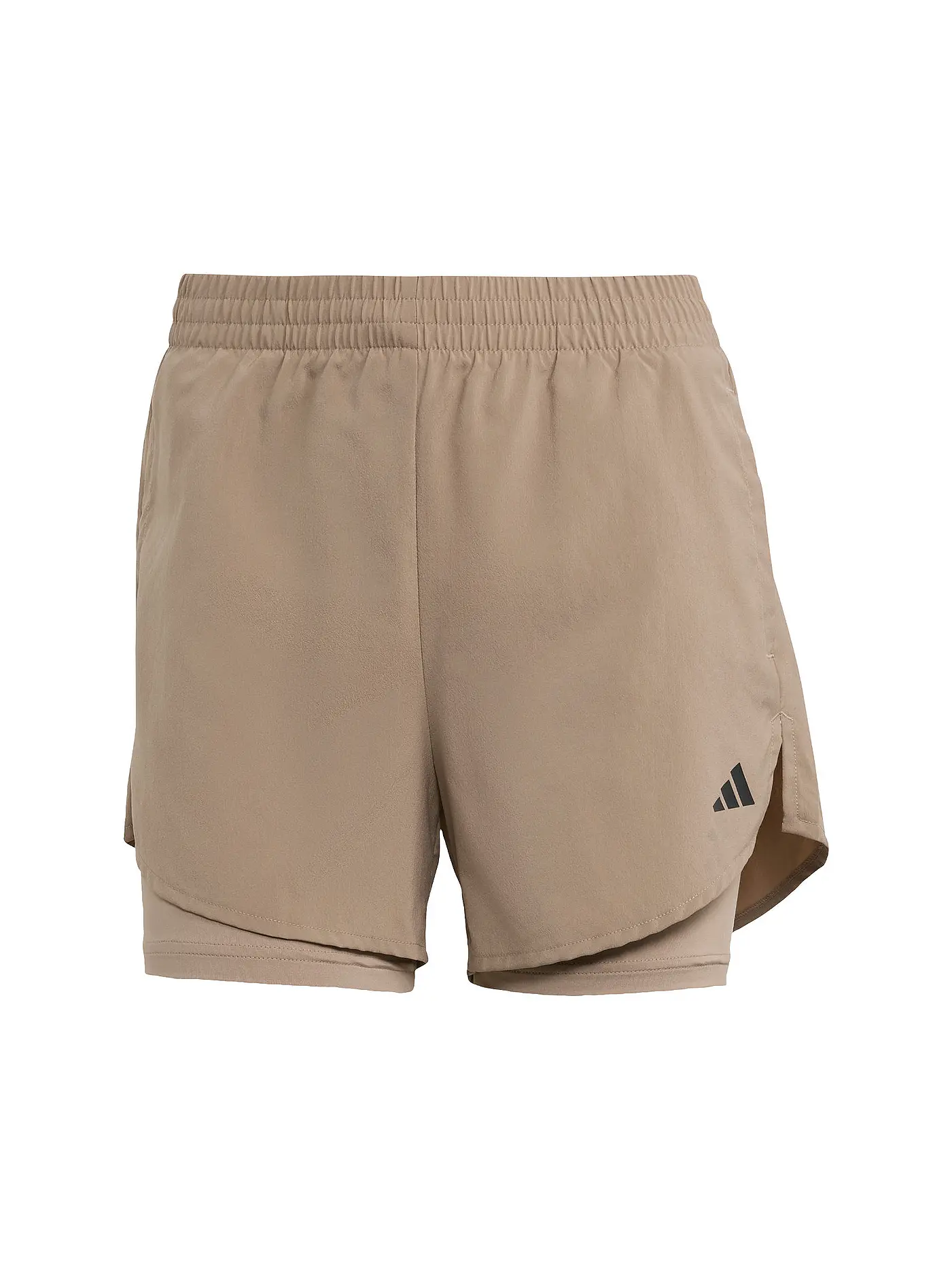ADIDAS | Damen Fitnessshort AEROREADY 2in1 | braun