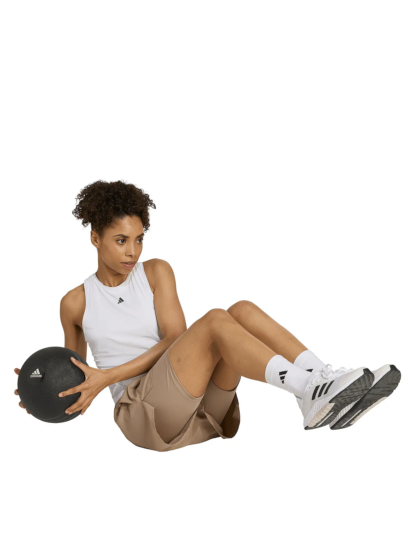 ADIDAS | Damen Fitnessshort AEROREADY 2in1 | braun