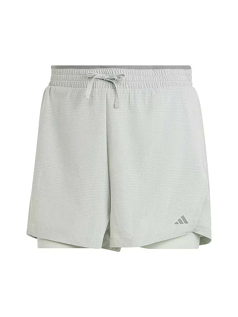 ADIDAS | Damen Fitnessshort HIIT HEAT.RDY Two-in-One | hellgrau