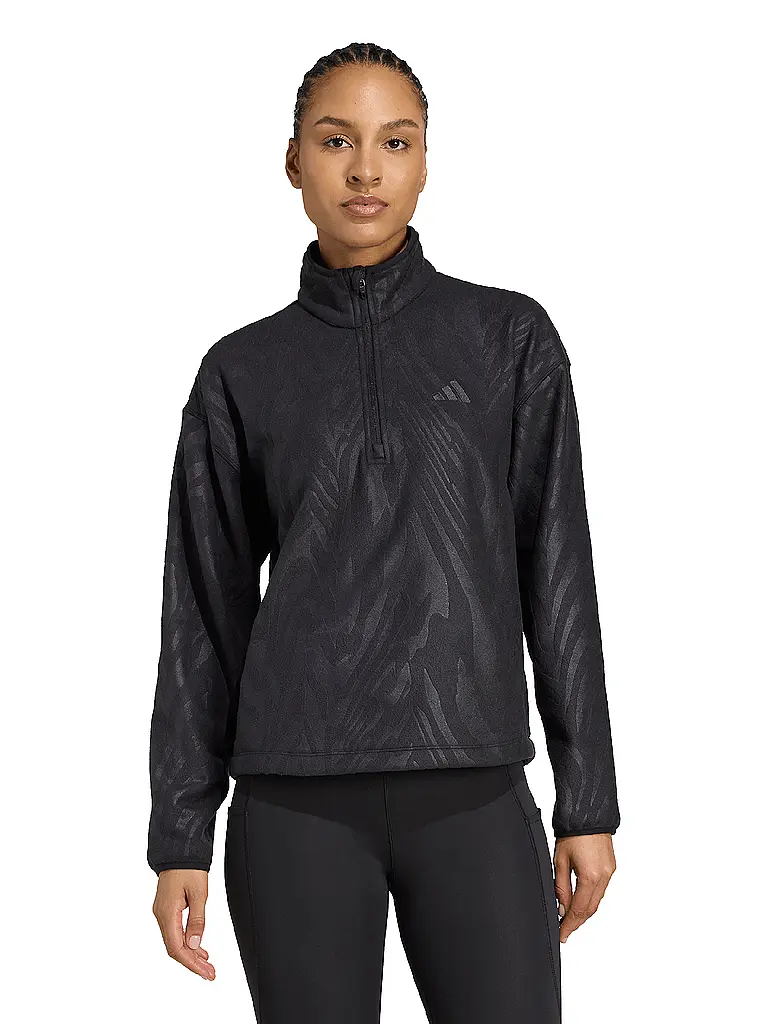 ADIDAS | Damen Fitnesssweater Polarfleece | schwarz