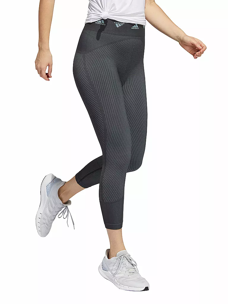 ADIDAS | Damen Fitnesstight Aeroknit 7/8 | grau