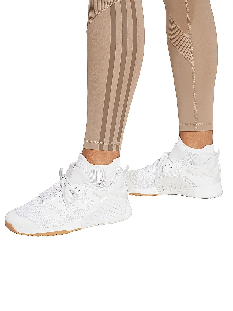 ADIDAS | Damen Fitnesstight Hyperglam Rib | Camel