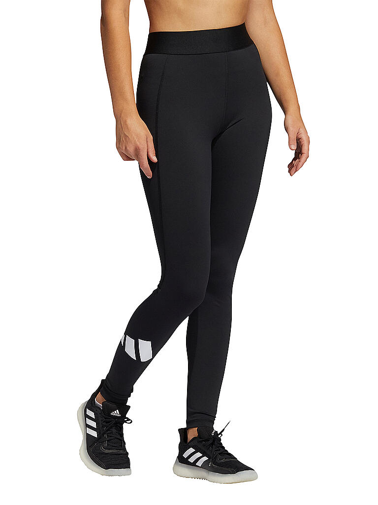 ADIDAS | Damen Fitnesstight Techfit Mid Rise Badge of Sport | schwarz