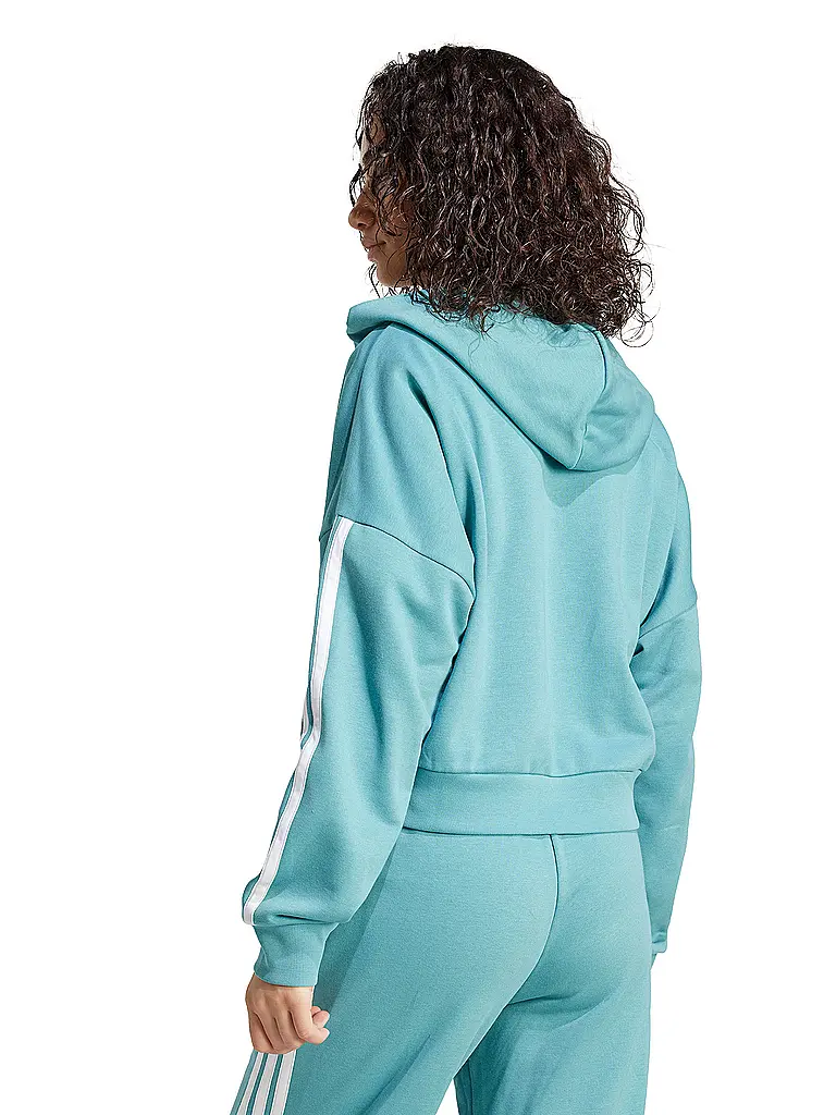 ADIDAS | Damen Hoodie Half Zip 3S | petrol