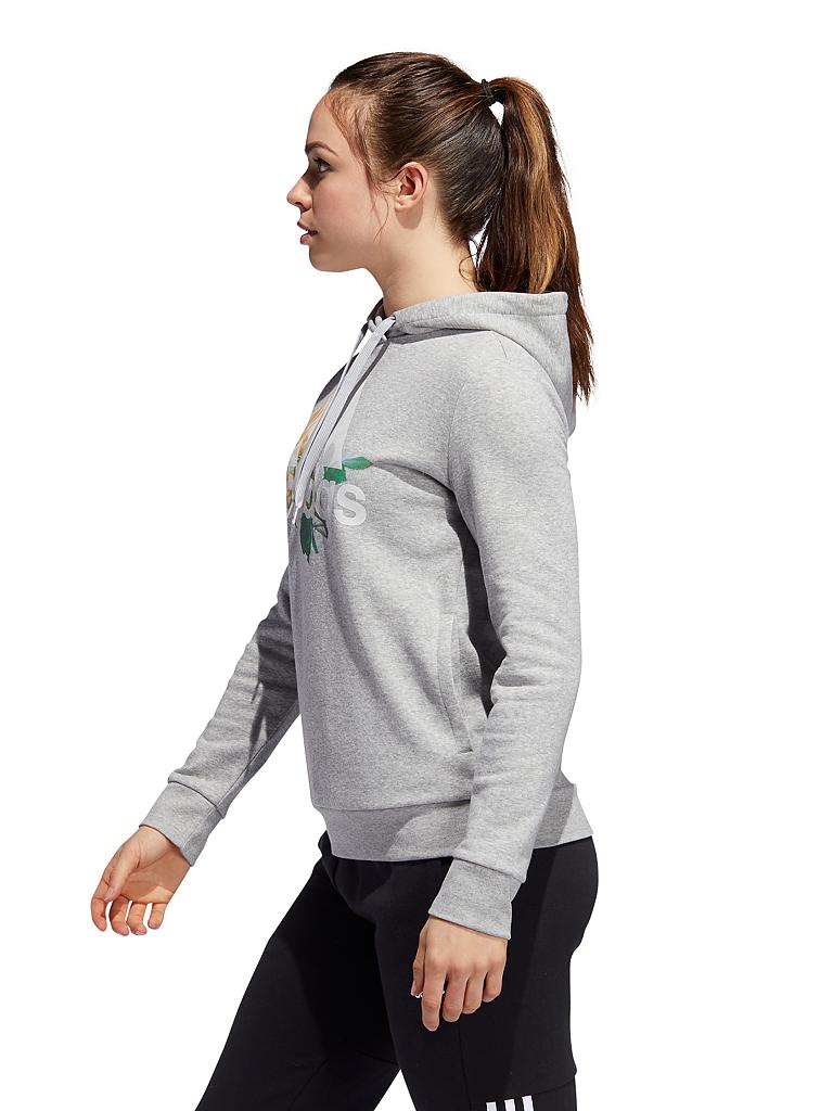 ADIDAS | Damen Hoodie Work In Progress Floral Badge of Sport | grau