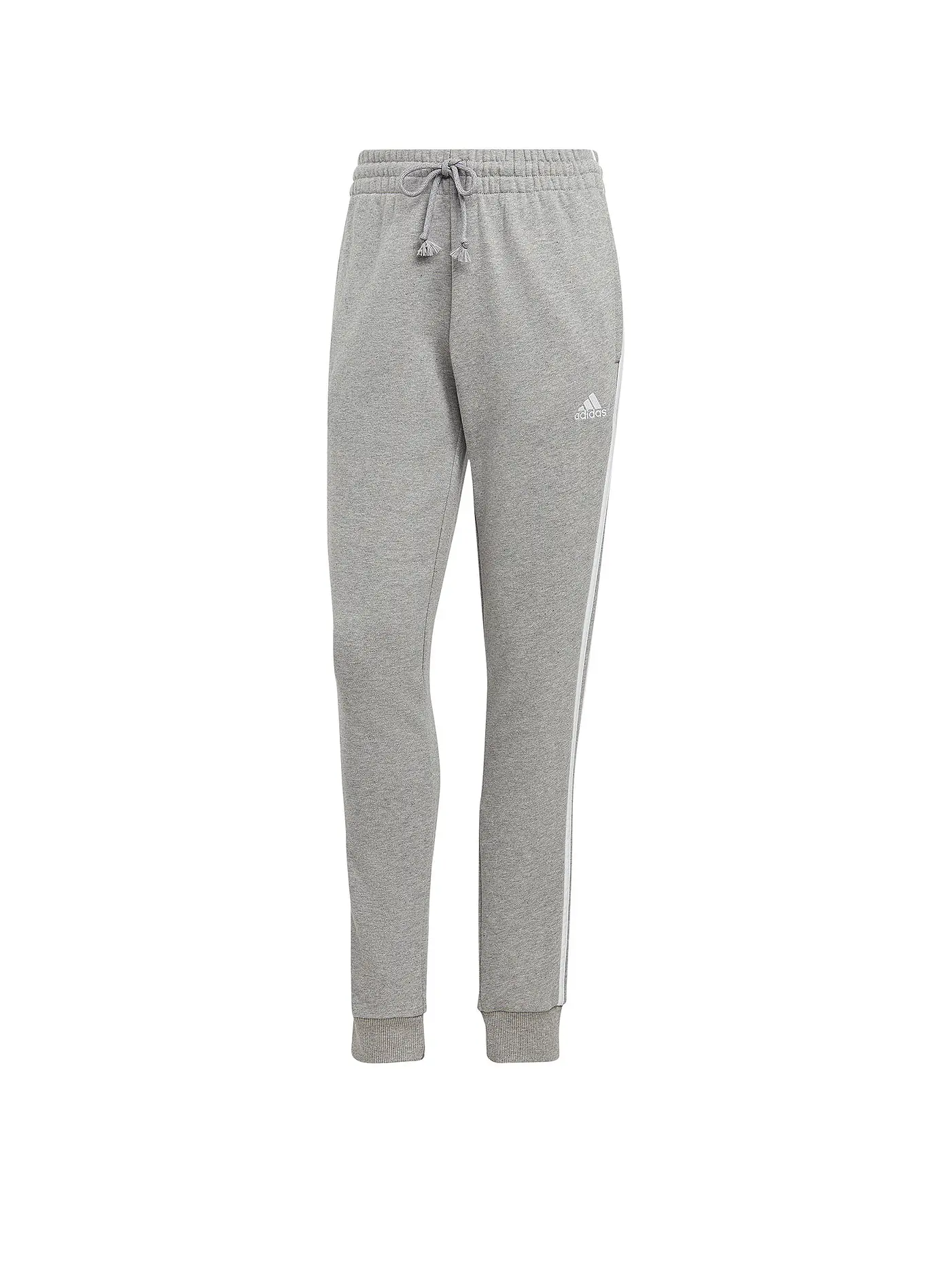 ADIDAS | Damen Jogginghose Essentials 3-Stripes French Terry Cuffed | hellgrau