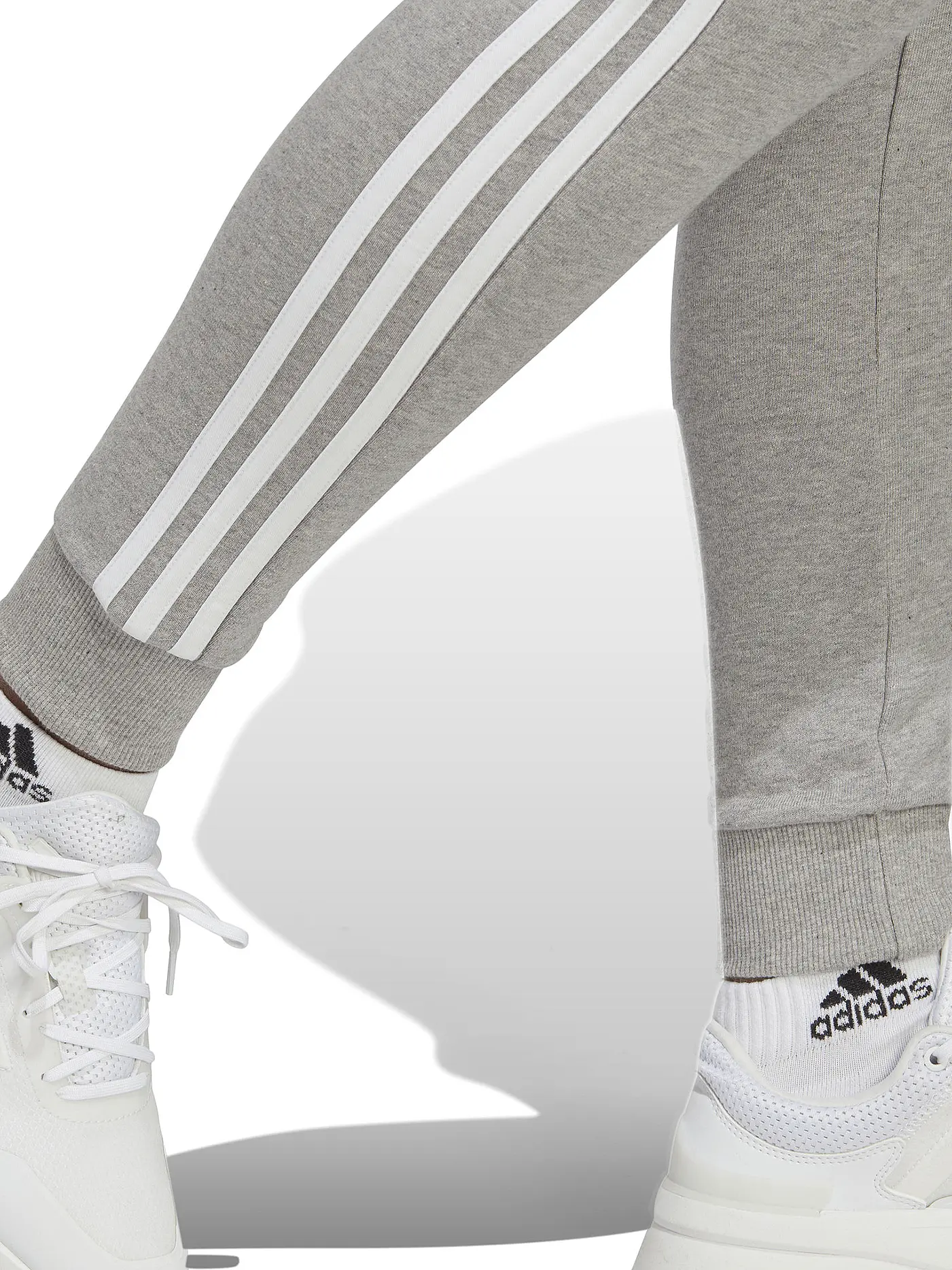 ADIDAS | Damen Jogginghose Essentials 3-Stripes French Terry Cuffed | hellgrau