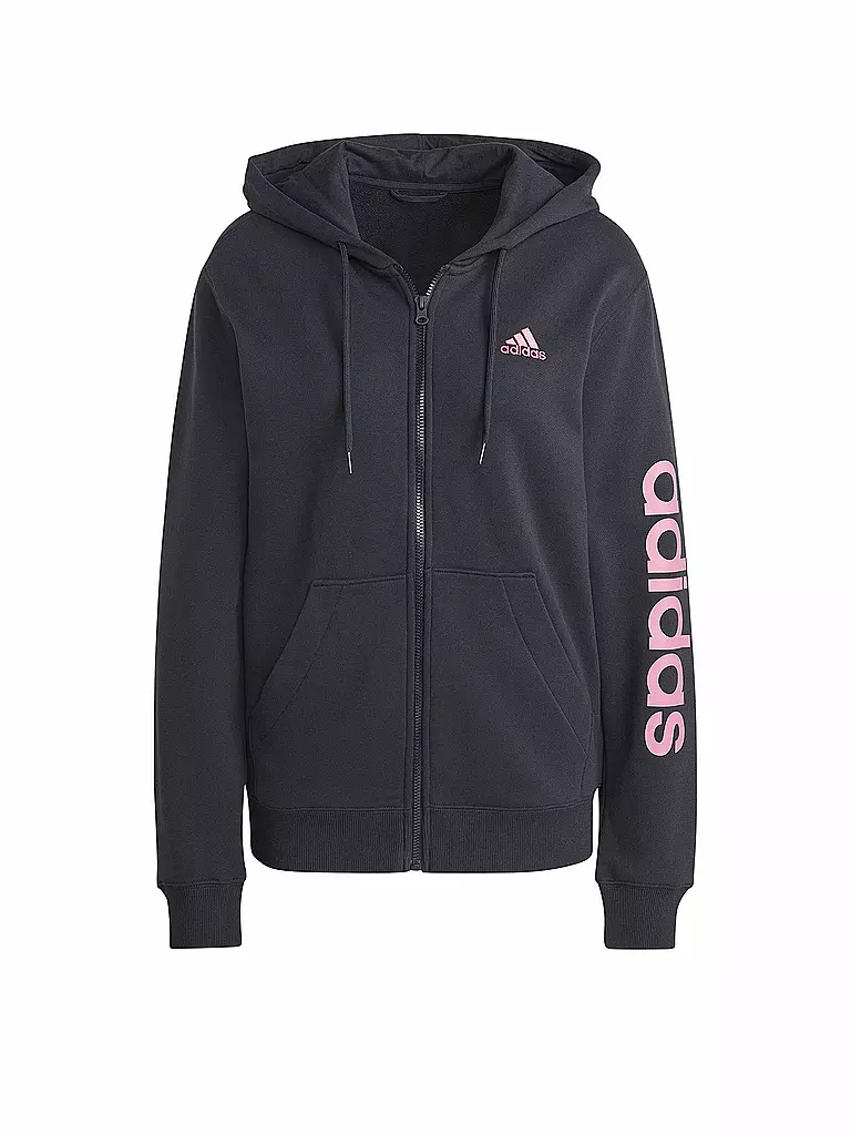 ADIDAS | Damen Kapuzenjacke Essentials Linear French Terry | schwarz