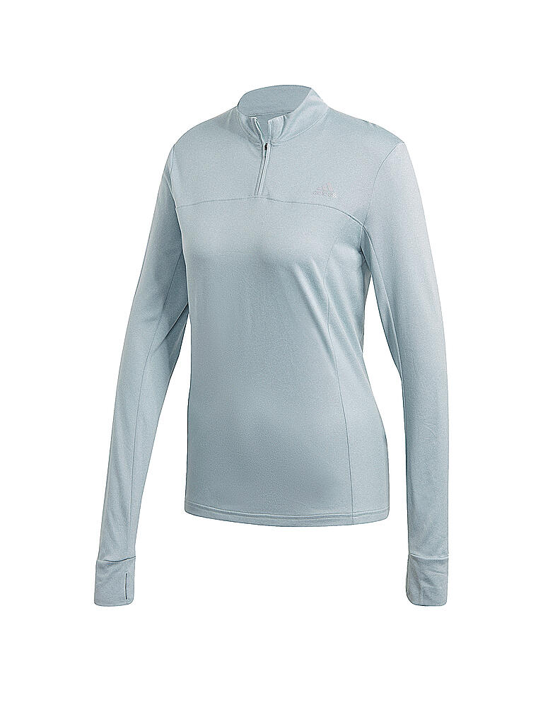 ADIDAS | Damen Laufshirt Own The Run 1/2 Zip | grau