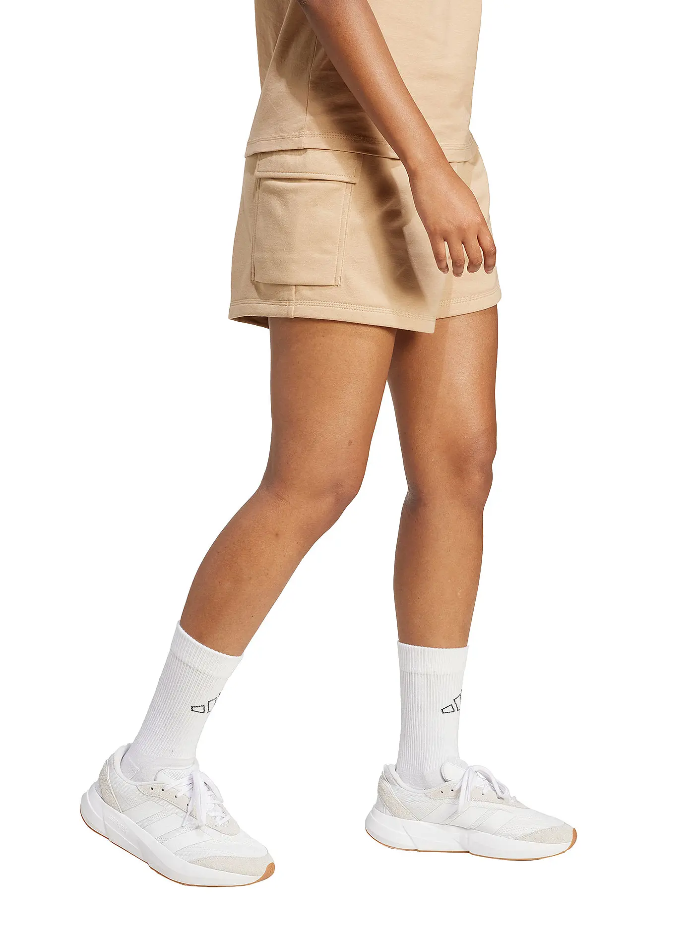 ADIDAS | Damen Short French Terry Cargo | camel