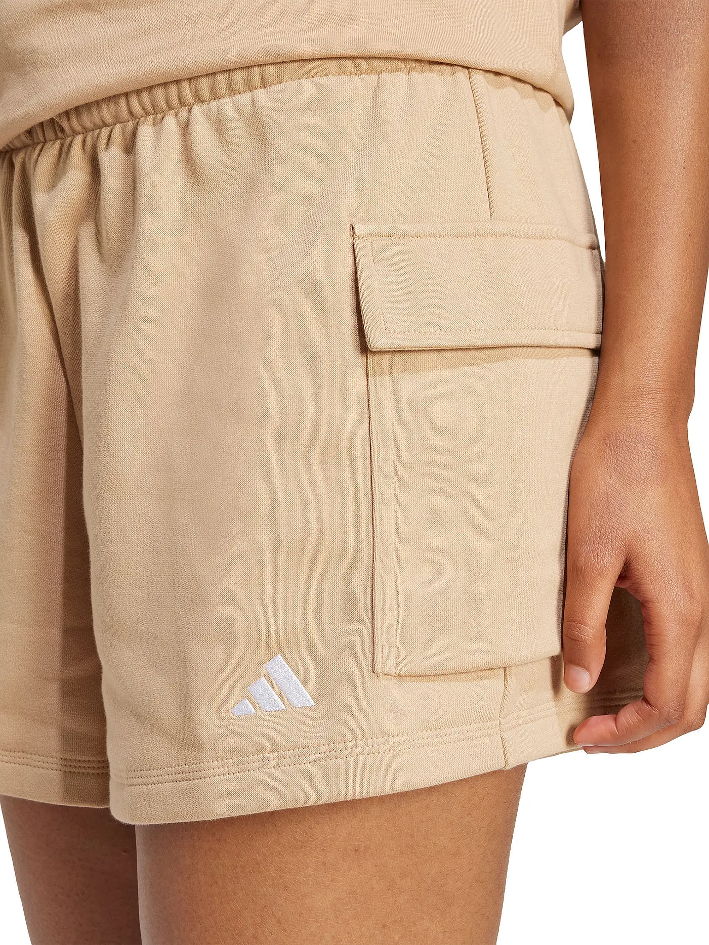 ADIDAS | Damen Short French Terry Cargo | camel