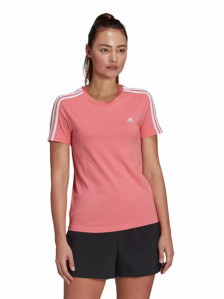 ADIDAS | Damen T-Shirt 3-Streifen | rosa