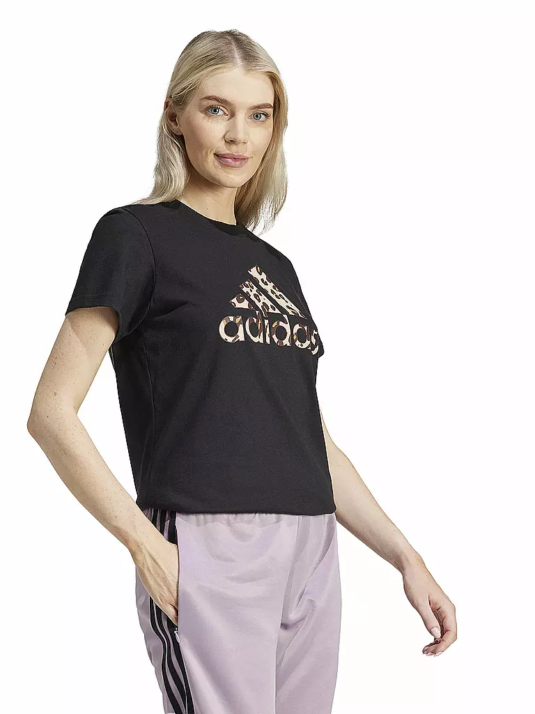 ADIDAS | Damen T-Shirt Animal Print Graphic | schwarz